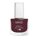 GRIGI WEEKLY GEL NAIL POLISH NEW FORMULA EXTRA STRONG No 629 PURPLE BROWN LUMINOUS
