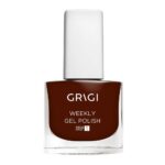 GRIGI WEEKLY GEL NAIL POLISH NEW FORMULA EXTRA STRONG No 632 ORANGE BROWN